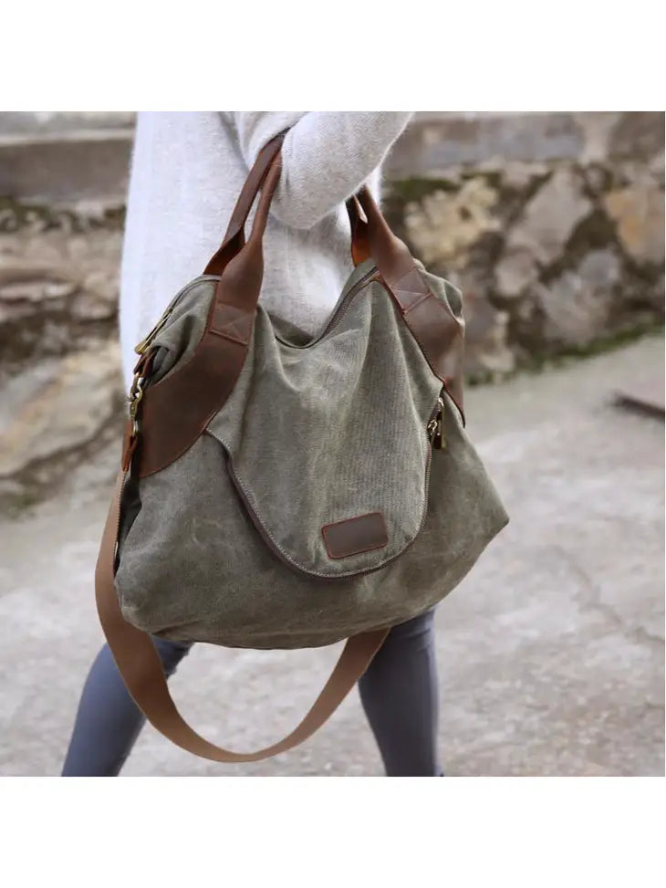 EVERYDAY ARMY GREEN TOTES-LARGE ONE LEFT!