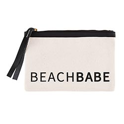 CANVAS POUCH   BEACH BABE   ZIPPER POUCH