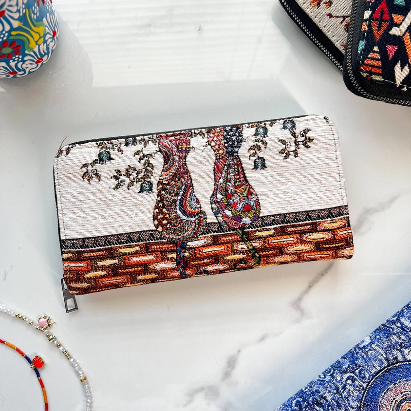 WALLET:  CAT DESIGN WALLET FOR THE CAT LOVER! SOLD OUT!