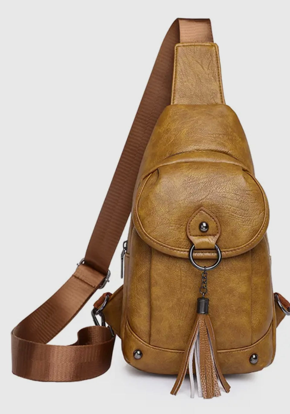 SLING VEGAN FRIENDLY BAGS:  BLACK, BROWN AND RED