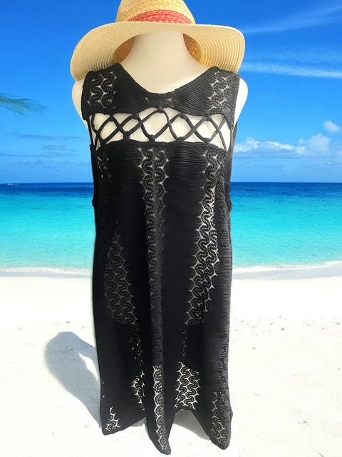 Black beach cover-up Never Worn