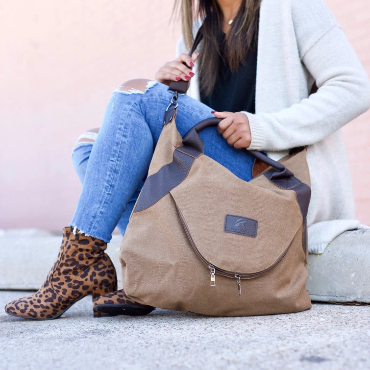 SALE - TOTE  EVERYDAY ARMY GREEN TOTES-LARGE