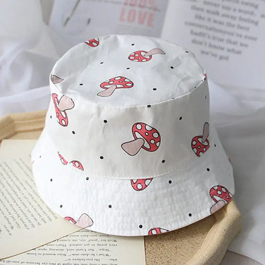 Tiny Toadstools Children's Print Bucket Hat  ORIG: $12.00